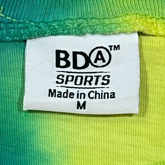 Oakland Athletics Tie‑Dye Jerry Garcia Grateful Dead Tee Green/Yellow Medium - Picture 4 of 8